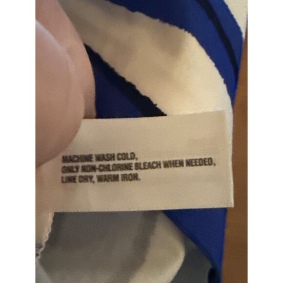 Blue & White Striped Sleeveless Dress By Gap Size 2 Cotton/Spandex Blend Casual - Picture 6 of 6